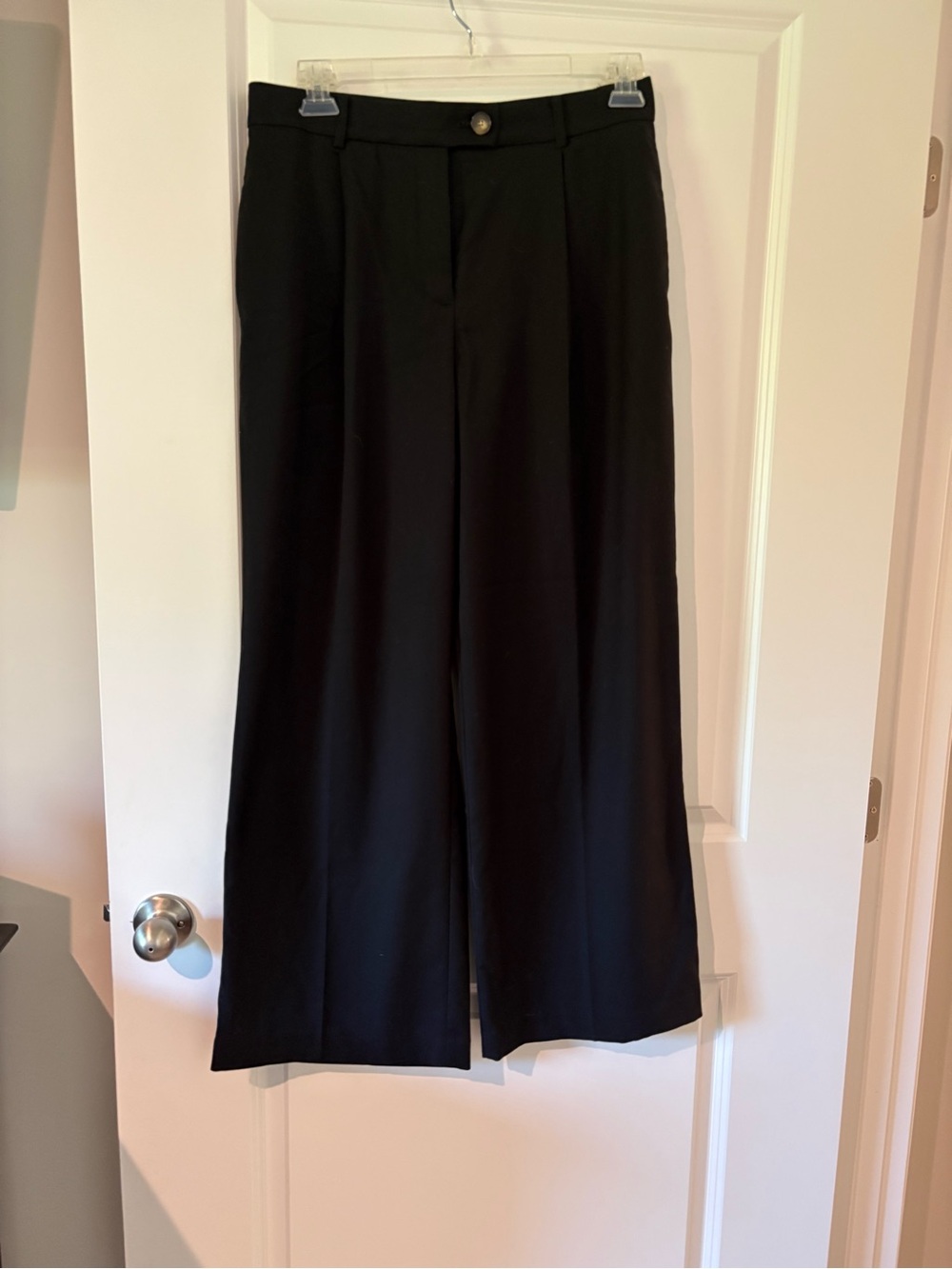 Ann Taylor Black Wide-Leg Trousers